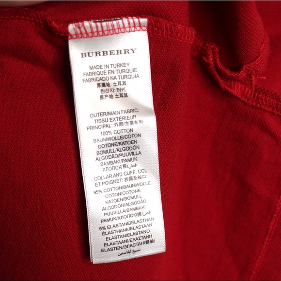 Burberry Brit | Mens Classic Red Polo - Picture 12 of 14